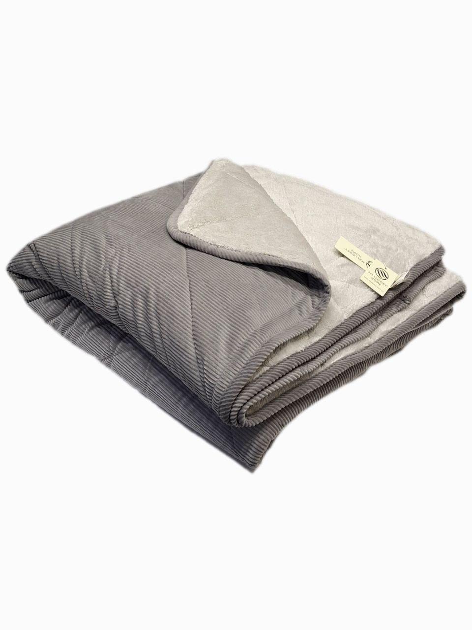 Плед-покрывало двухсторонний Malloory Home 200х230 см Серый (2084) Плед-покрывало двухсторонний Malloory Home 200х230 см Серый (2084)