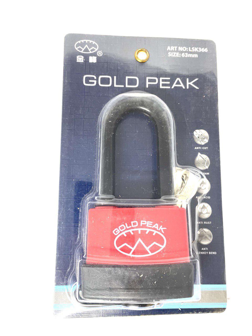 Замок навесной GOLD PEAK LSK 366 длинная дужка 63х100 мм (6539-9) - фото 4