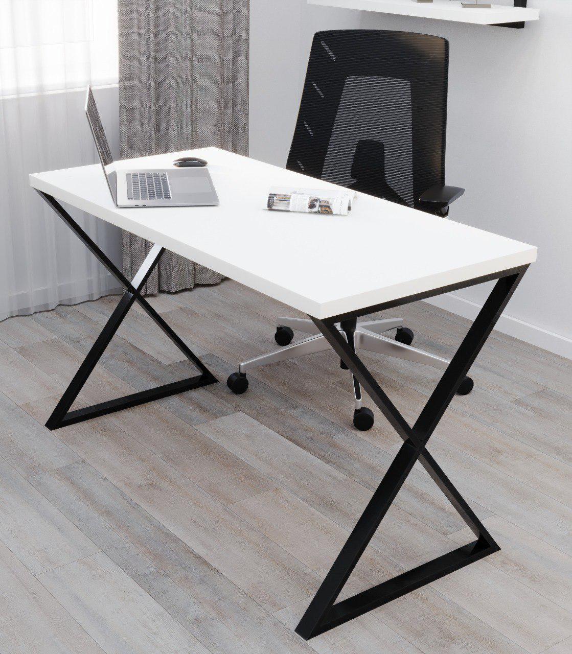 Стол письменный Loft Серия 15 металлический профиль 80х40 мм 1600х800х32 мм Дуб Крафт/Белый (22694312)