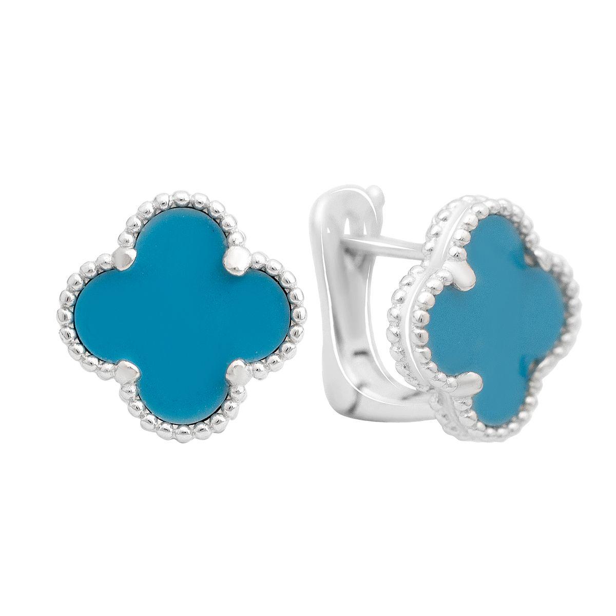 Серьги серебряные с турмалином (60001932)