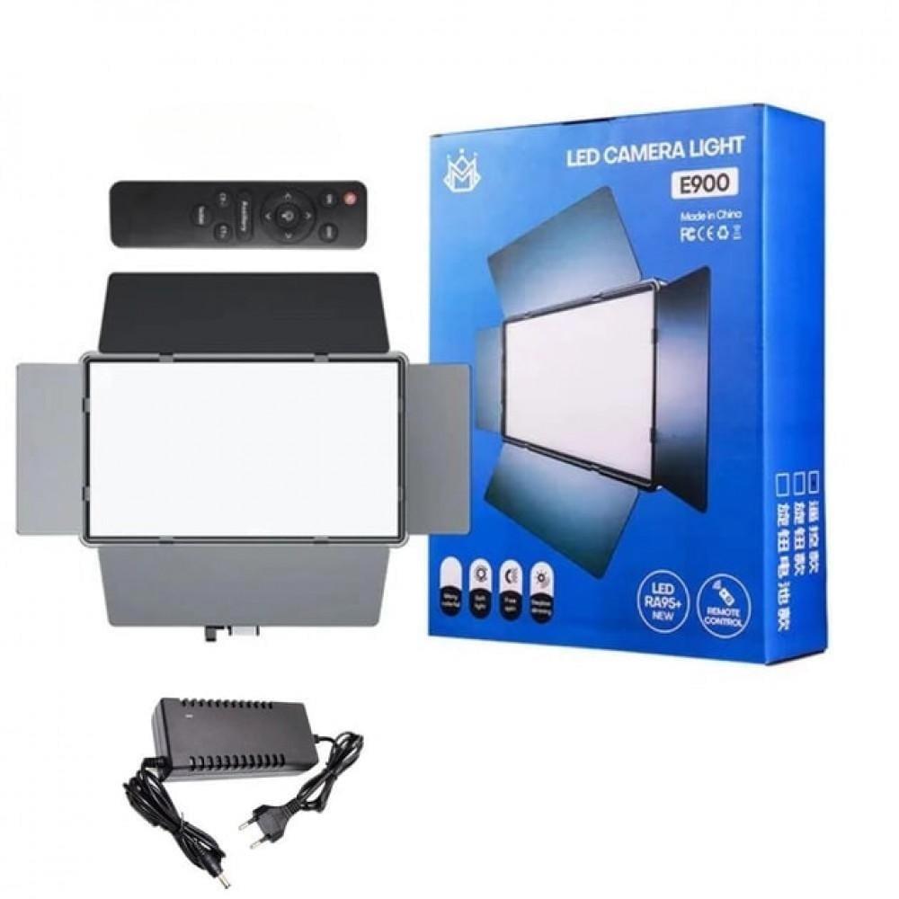 Лампа видеосвета LED E900 с дисплеем 768 Lights 3000K-6500K Remote 30x17 см Лампа видеосвета LED E900 с дисплеем 768 Lights 3000K-6500K Remote 30x17 см