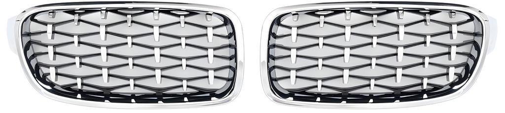 Решетка радиатора GBT для BMW 3 Diamond F-30/31/34 2012-2019 гг. пластик Серый (27669060)