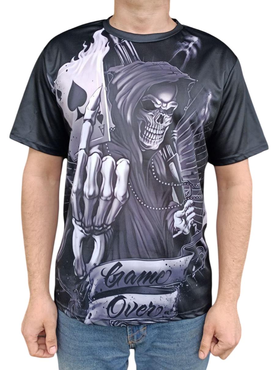 Футболка зі скелетом/картою/черепом L (539-01) Футболка зі скелетом/картою/черепом L (539-01)