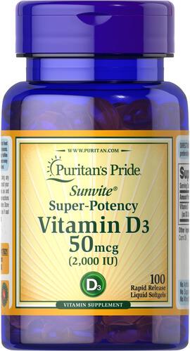 Витамин D PP Vitamin D3 2000 IU 100 softgels (17621)