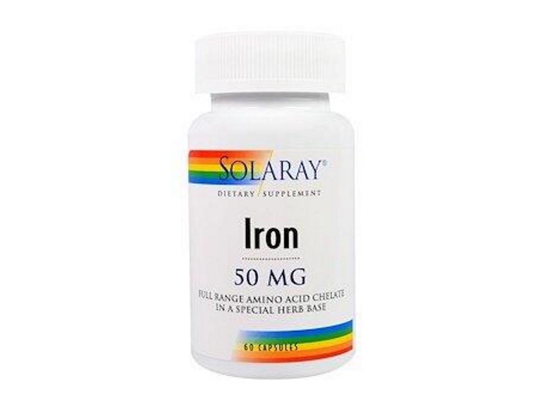 Железо/Iron Solaray 50 мг 60 капсул