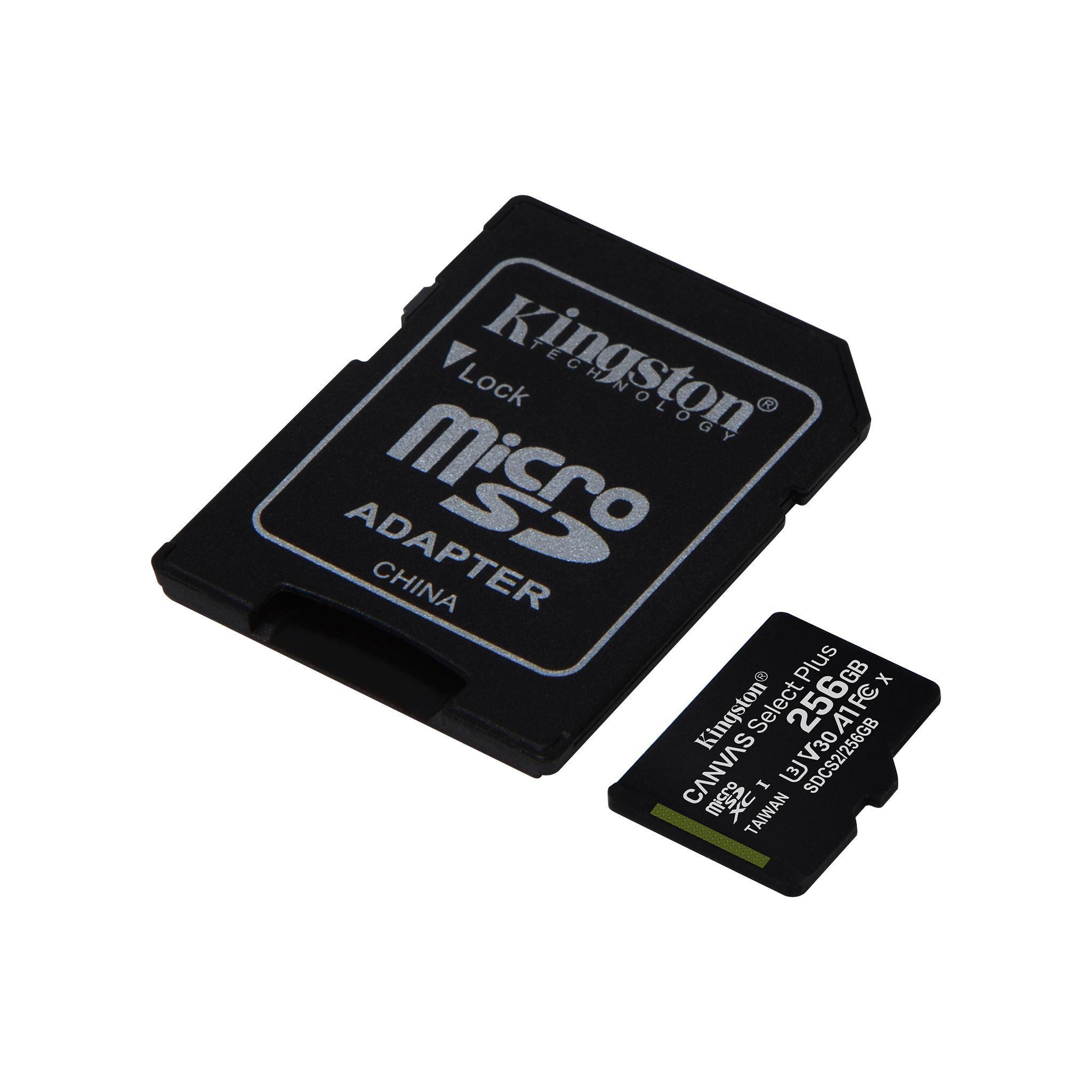 Карта памяти Kingston microSD 256 GB C10 UHS-I R100 MB/s с SD-адаптером - фото 2