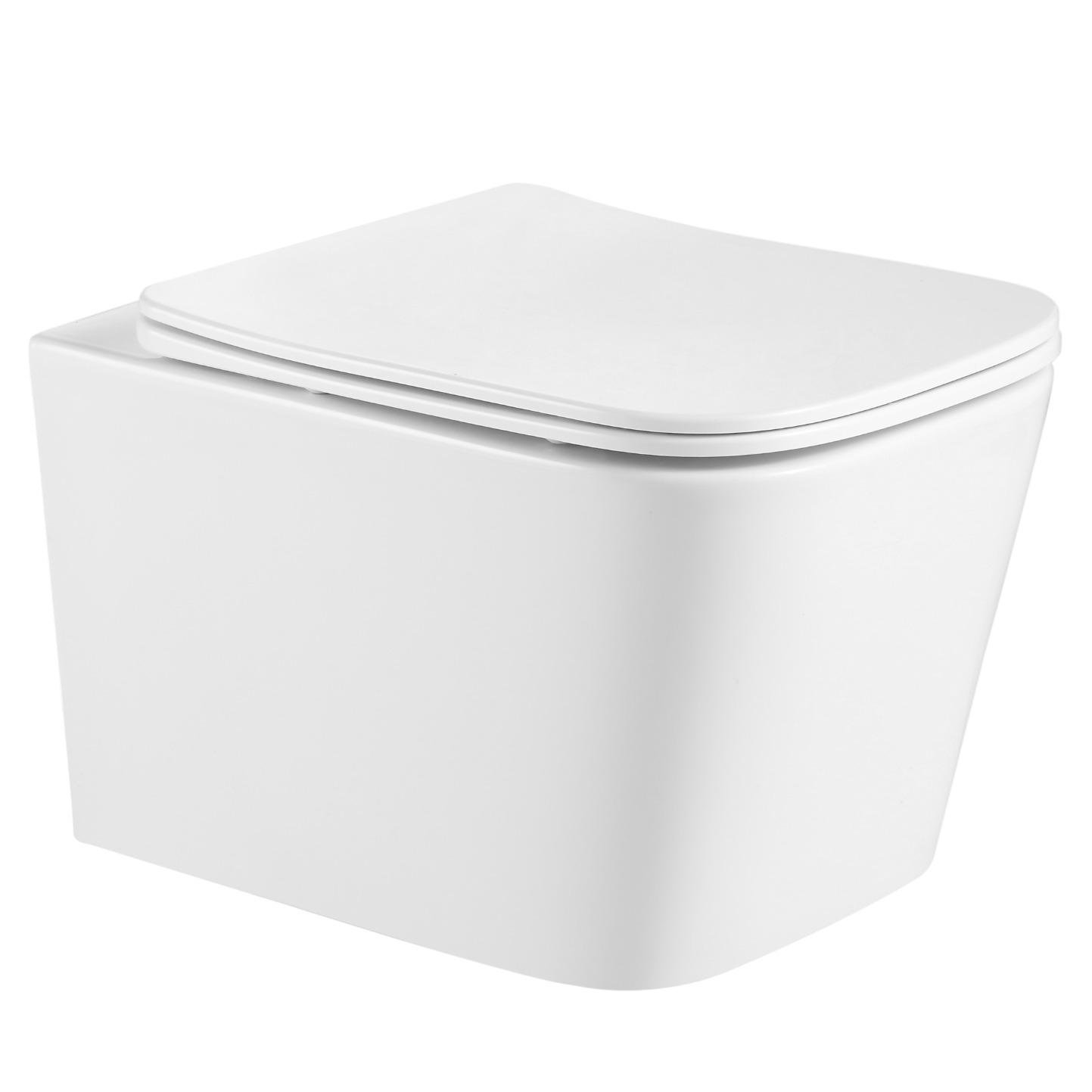 Унітаз підвісний Imprese KUBIK TWIST c06810233TW безобідковий із сидінням з мікроліфтом (230591)