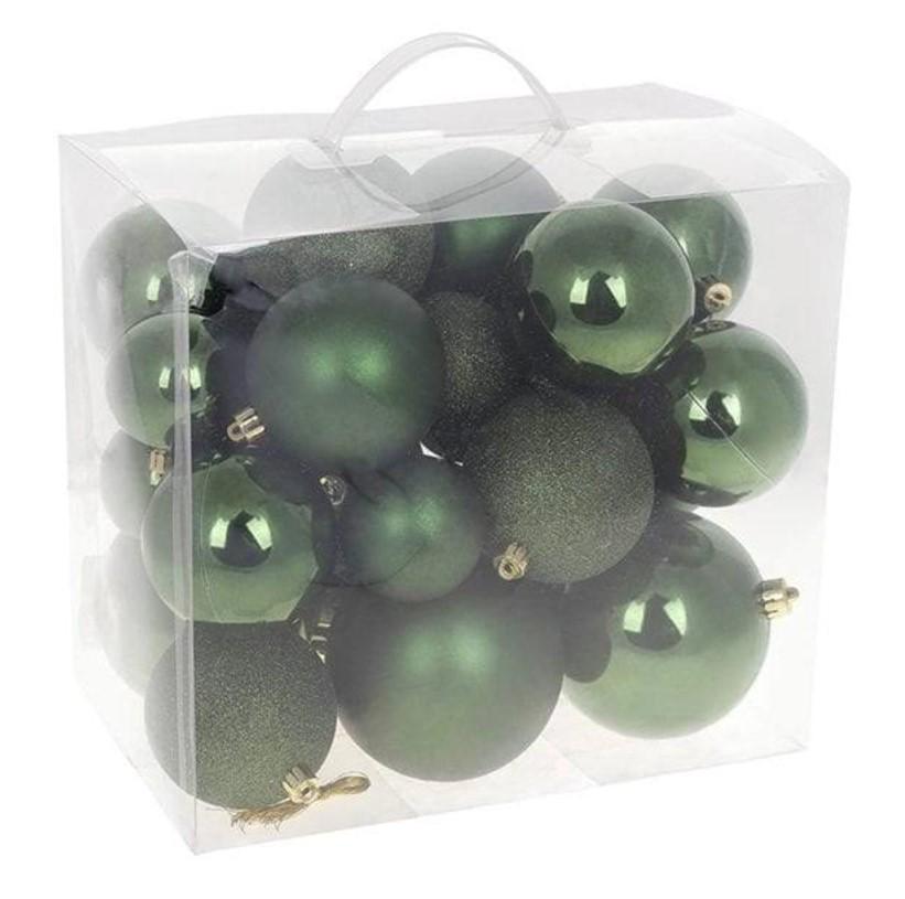 Набор шаров Микс новогодних пластиковых 26 шт. (12465)