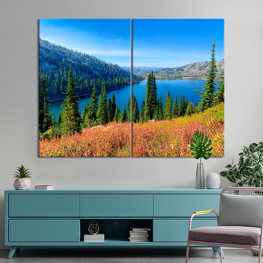 Картина природа Красивое синее озеро 71x51 см (A1135-2)