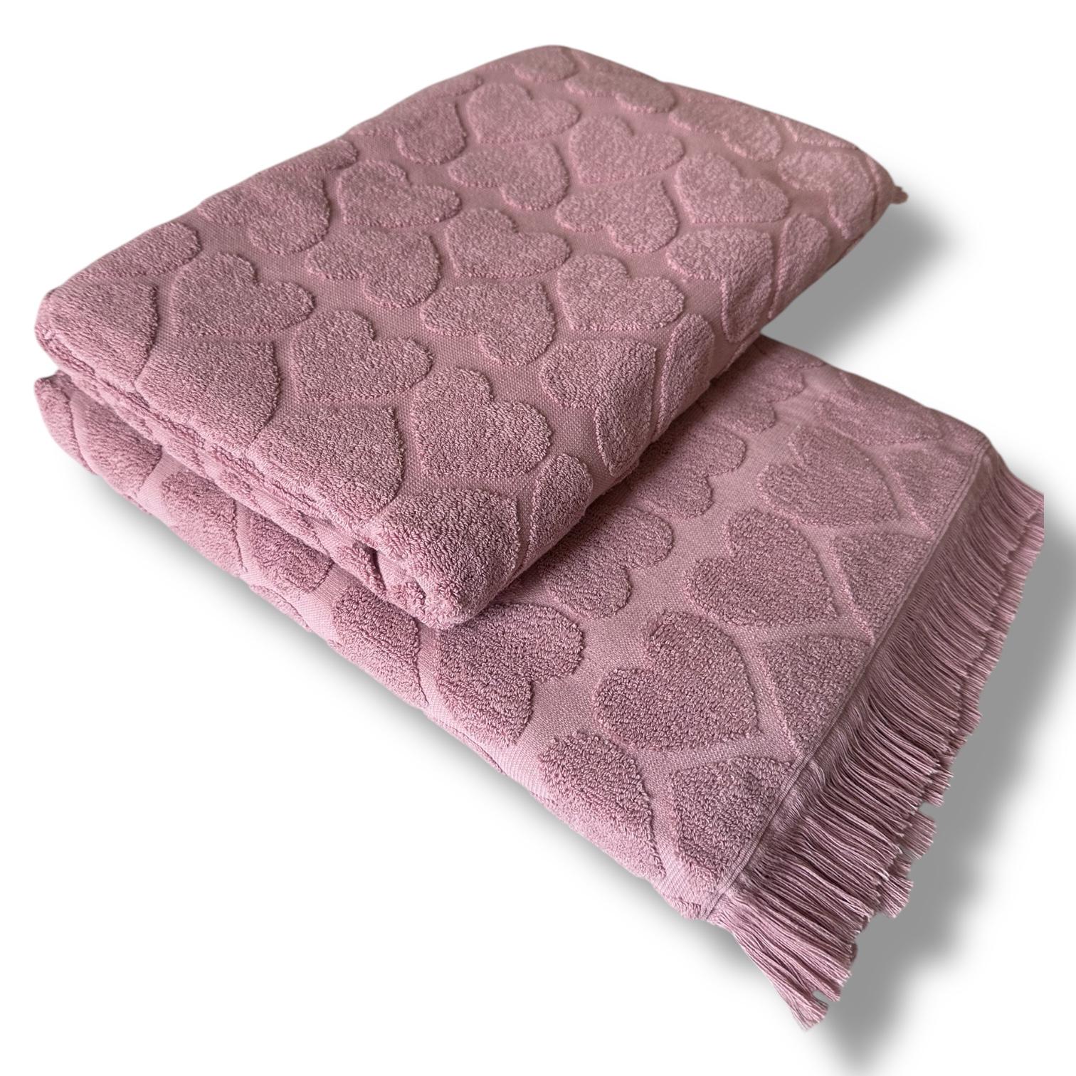 Полотенце махровое Malloory Home 70x140 см Розовый (8901-3) - фото 2 Полотенце махровое Malloory Home 70x140 см Розовый (8901-3) - фото 2