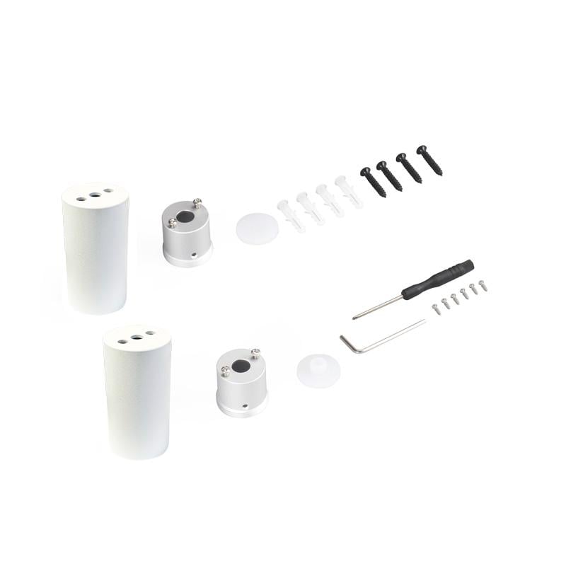 Набор аксессуаров для вертикального потолочного монтажа гибкого неона 24 мм двусторонний Белый