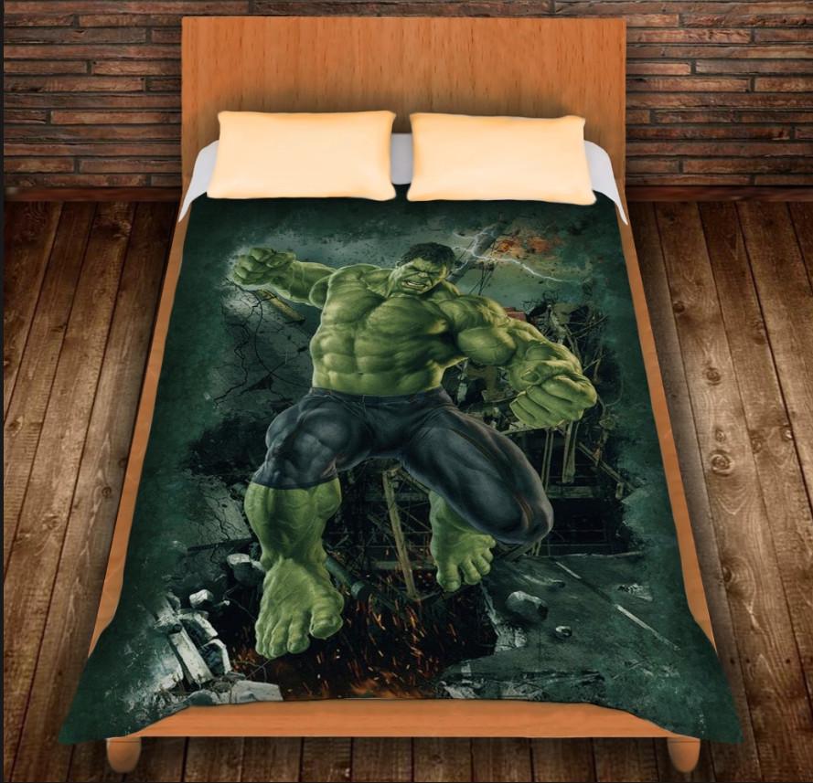 Плед с 3D принтом Халк в полете 150x200 см (epi_0129)