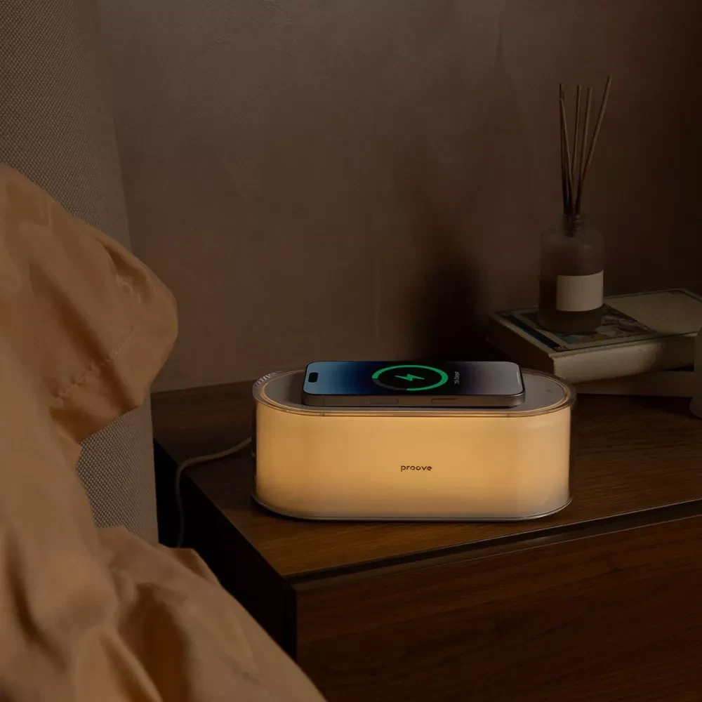 Нічник з бездротовою зарядкою Proove Multicolor Glow 1200 mAh 15W для Android/Samsung/Apple/iPhone - фото 6 Нічник з бездротовою зарядкою Proove Multicolor Glow 1200 mAh 15W для Android/Samsung/Apple/iPhone - фото 6
