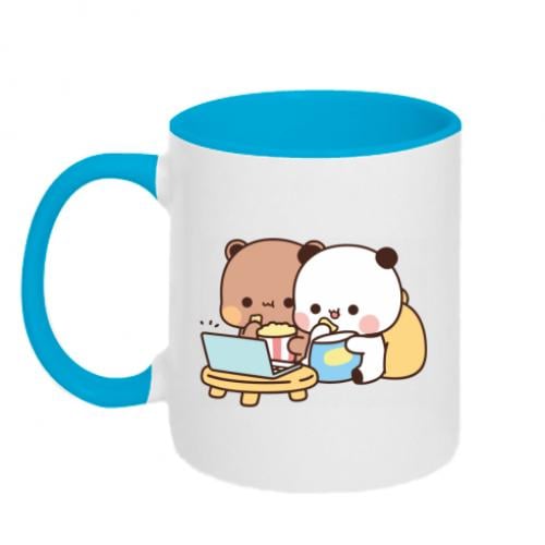 Чашка керамическая двухцветная Bubu and Dudu Chilling 320 мл Бело-голубой (15866275-33-194564)