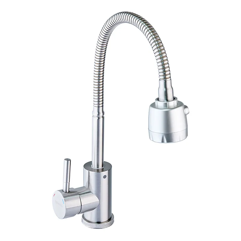 Змішувач для кухні Armata SUS-011 Reflector з гнучким виливом з нержавіючої сталі Хром (CH6185)