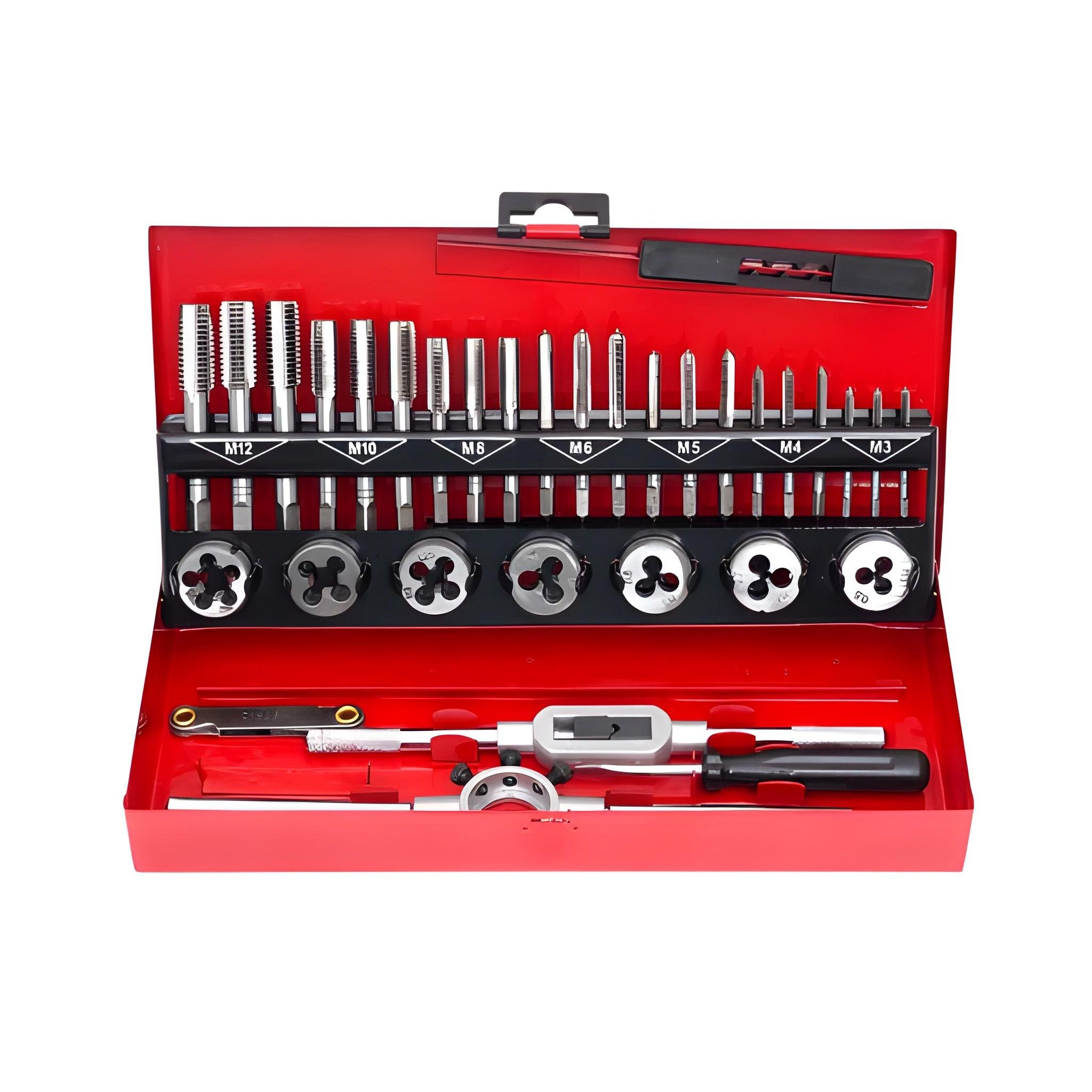 Набір мітчиків та плашок для різьблення Kraft&Dele KD10090 32 ел. (2255054841) - фото 2 Набір мітчиків та плашок для різьблення Kraft&Dele KD10090 32 ел. (2255054841) - фото 2