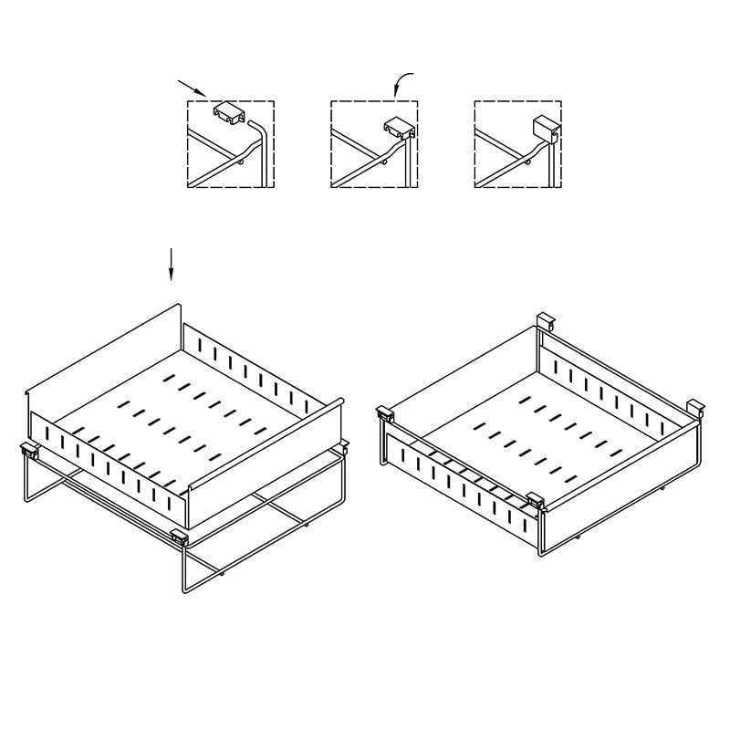 Кошик для одягу Venus VIBO навісний металевий 494 мм Білий (ACLAV48VB) - фото 3 Кошик для одягу Venus VIBO навісний металевий 494 мм Білий (ACLAV48VB) - фото 3