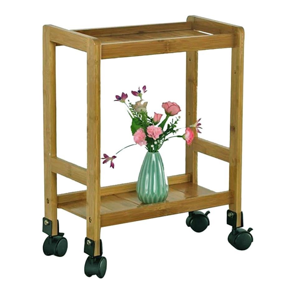 Этажерка для ванной из дерева на колесиках Сниготера Сиена (АБТ-001705)