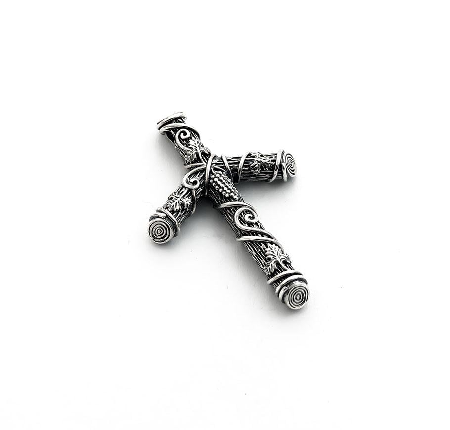 Кулон крест Maxi Silver 8462 Святой Нины с виноградной лозой (88462)