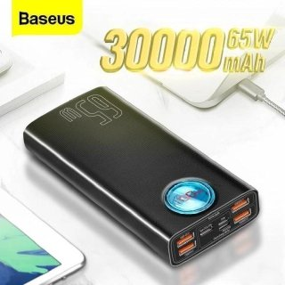 Повербанк 30000 mah 65W Baseus PowerBank із швидкою зарядкою Delivery/Quick Charge 3.0 Black (PPLG-A01) - фото 4