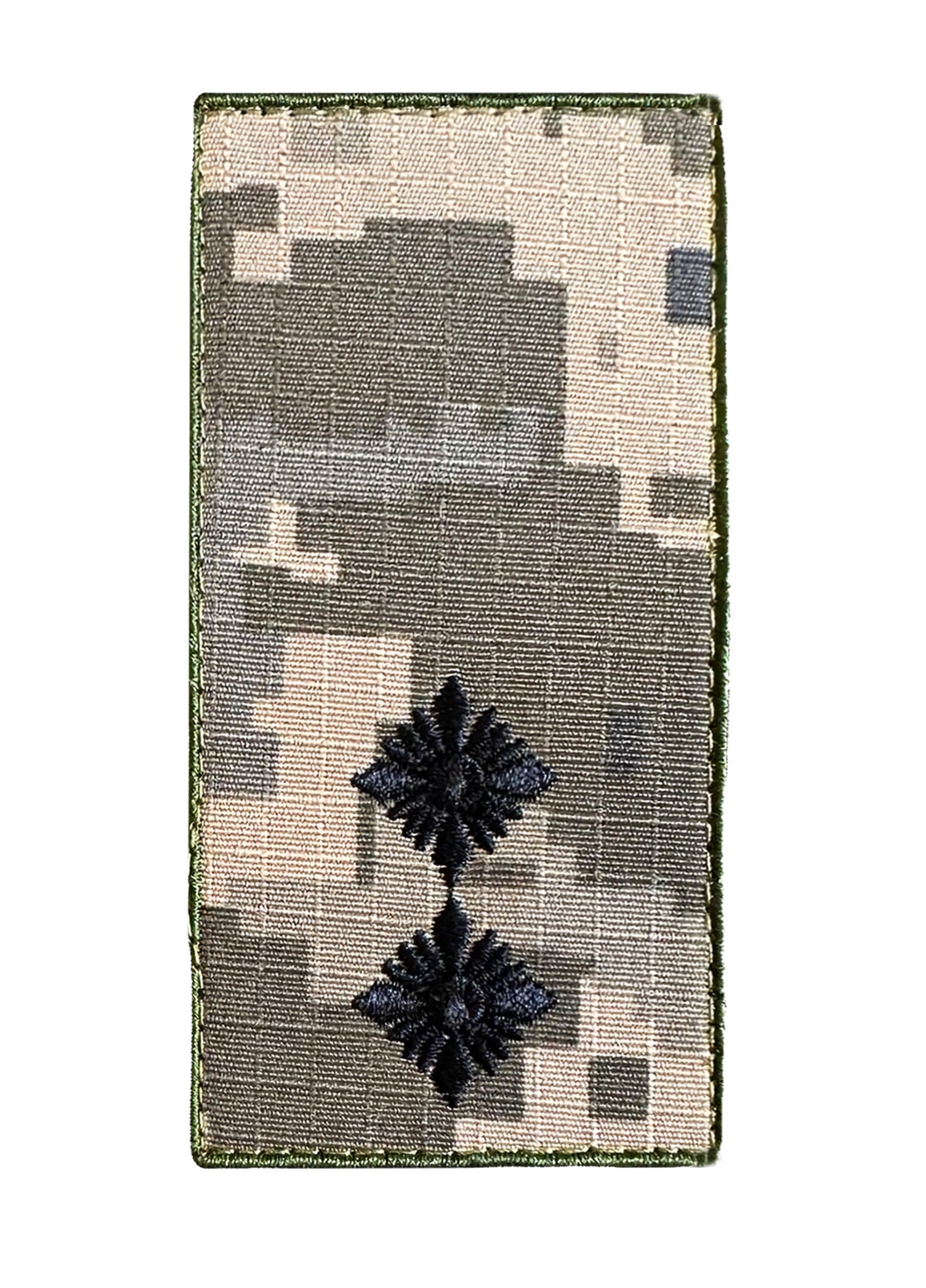 Шеврон-погон Лейтенант ВСУ на липучке с вышивкой Пиксель (LEITENANT)