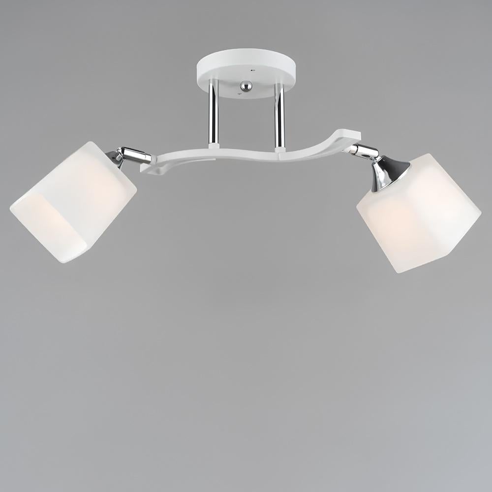 Люстра потолочная Light House SR-20518/2 WT/CR L560хW170хH220 плафоны белые Белый/Хром