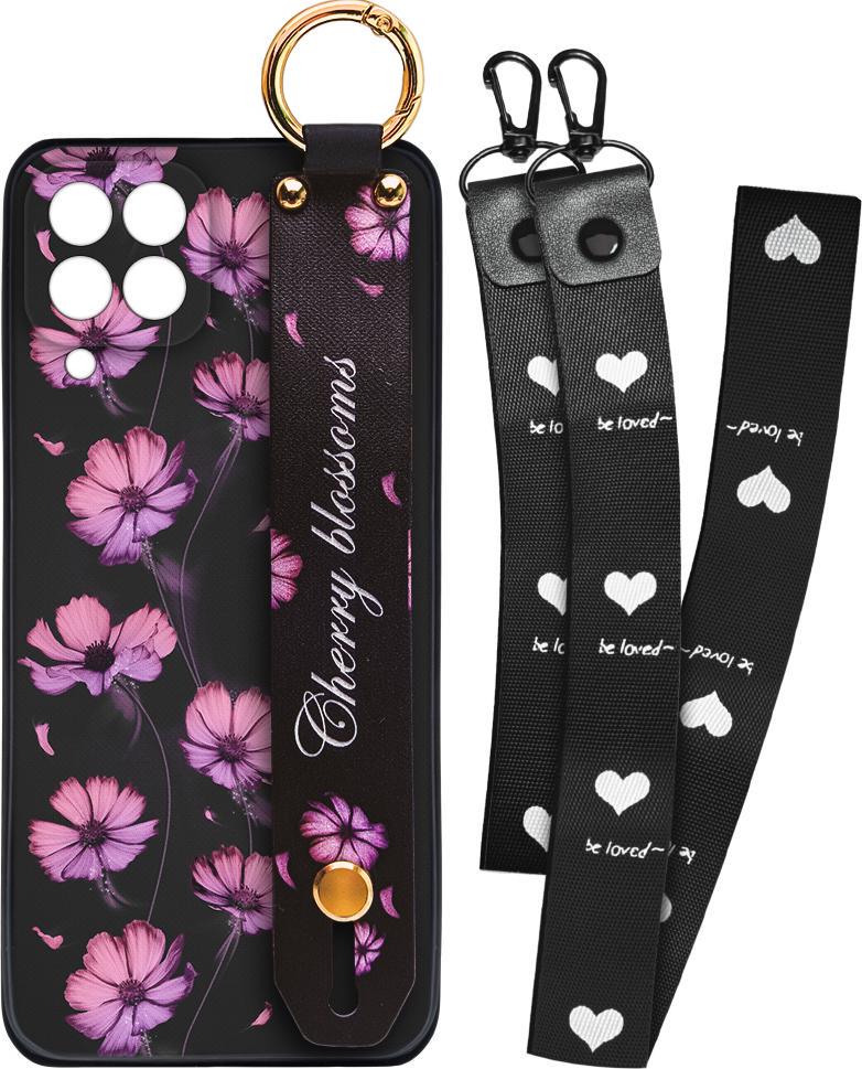 Чехол SHLab Samsung Galaxy M33 5G M336 Cherry Blossoms + два ремешка с карабином (31995)