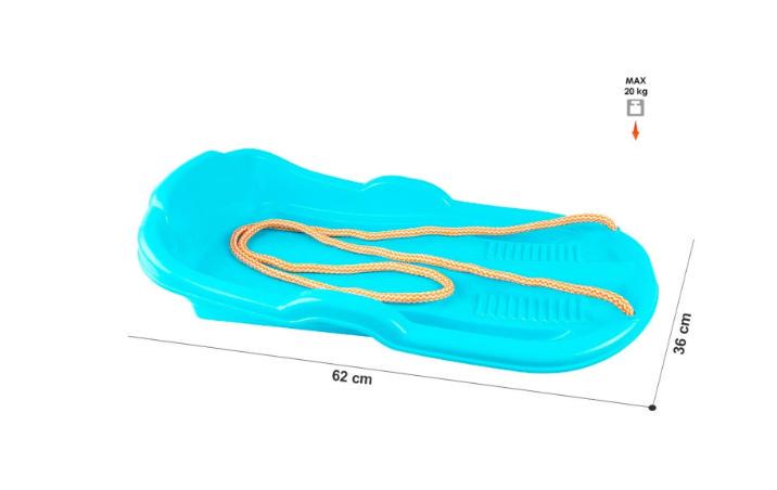 Санки дитячі TechnoK Льодянка з шнурком 62х36х15,5 см Блакитний (6481) - фото 2
