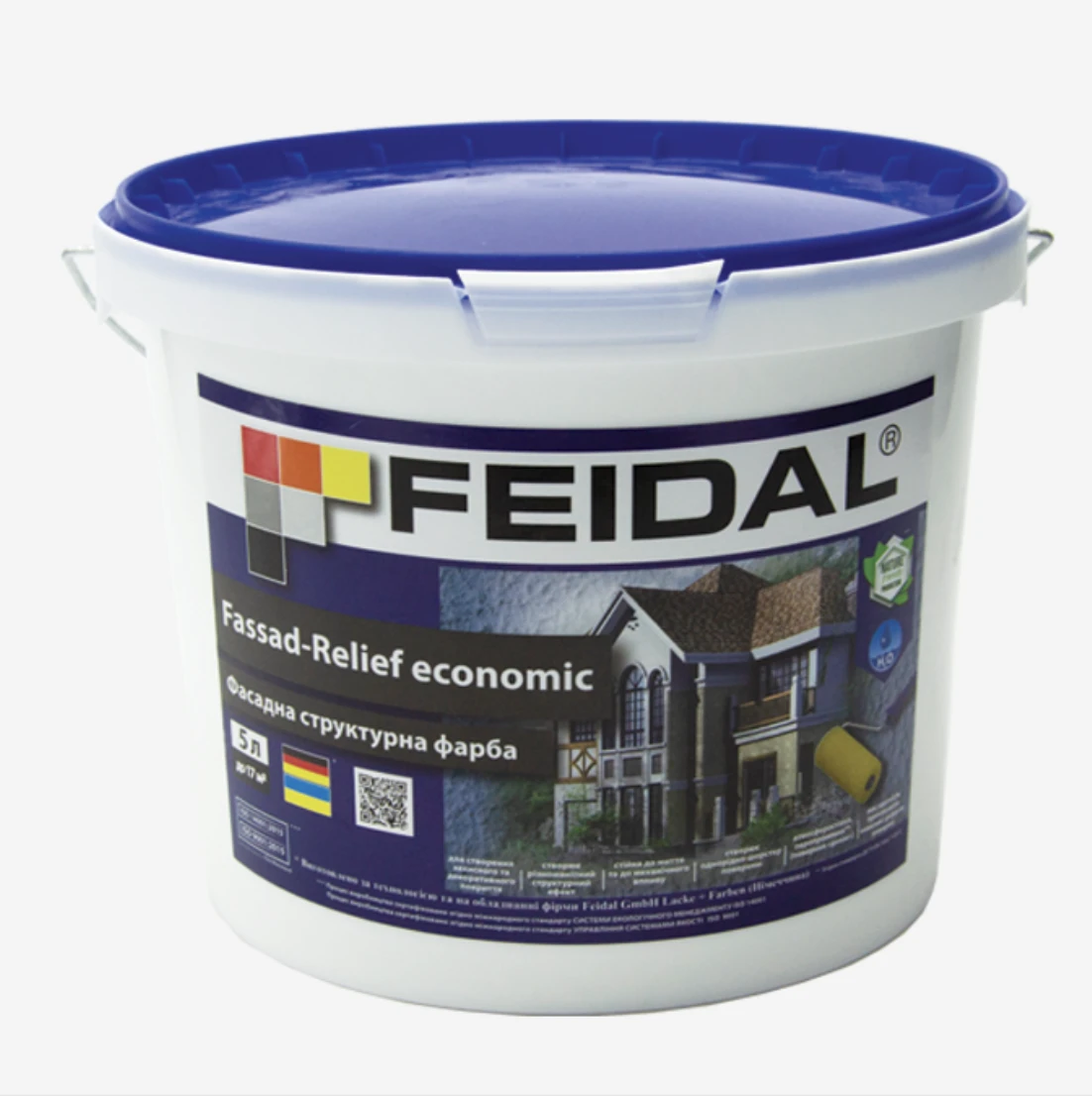 Фарба фасадна структурна Feidal Fassad-Relief economic 5 л Білий (1886454956)