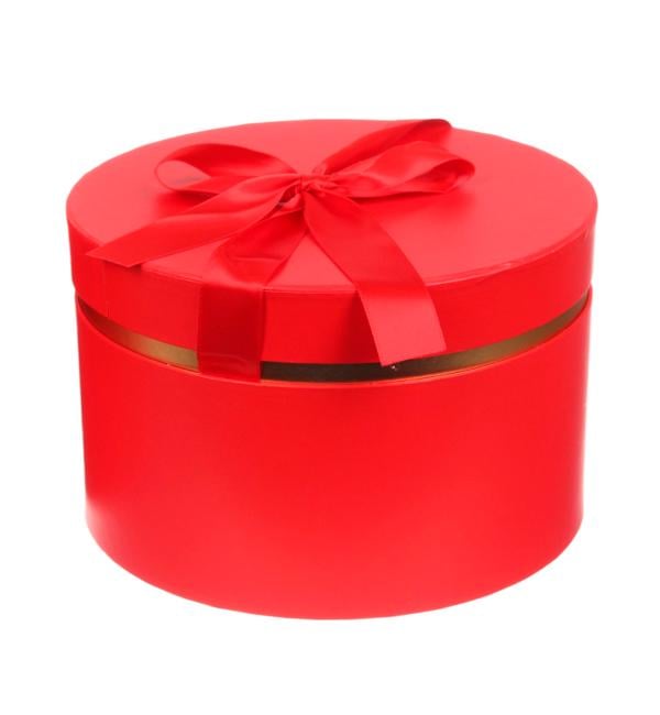 Подарочная коробка с бантом 22x14 см Красный (10563)