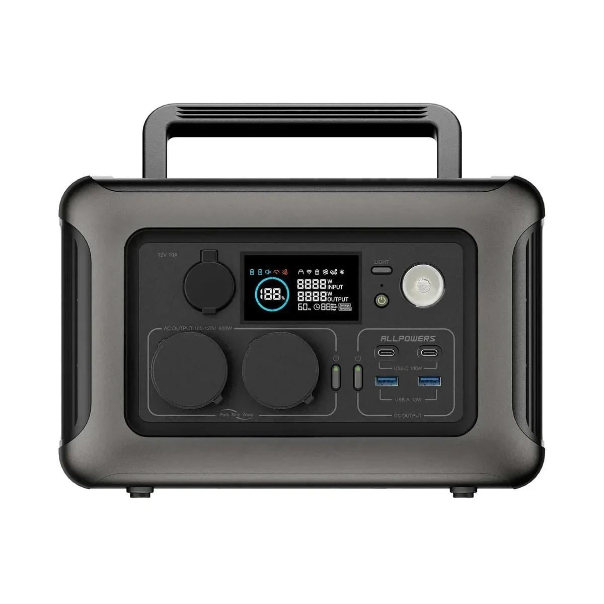 Зарядная станция ALLPOWERS R600 LiFePO4 600 Вт Черный (38120949)