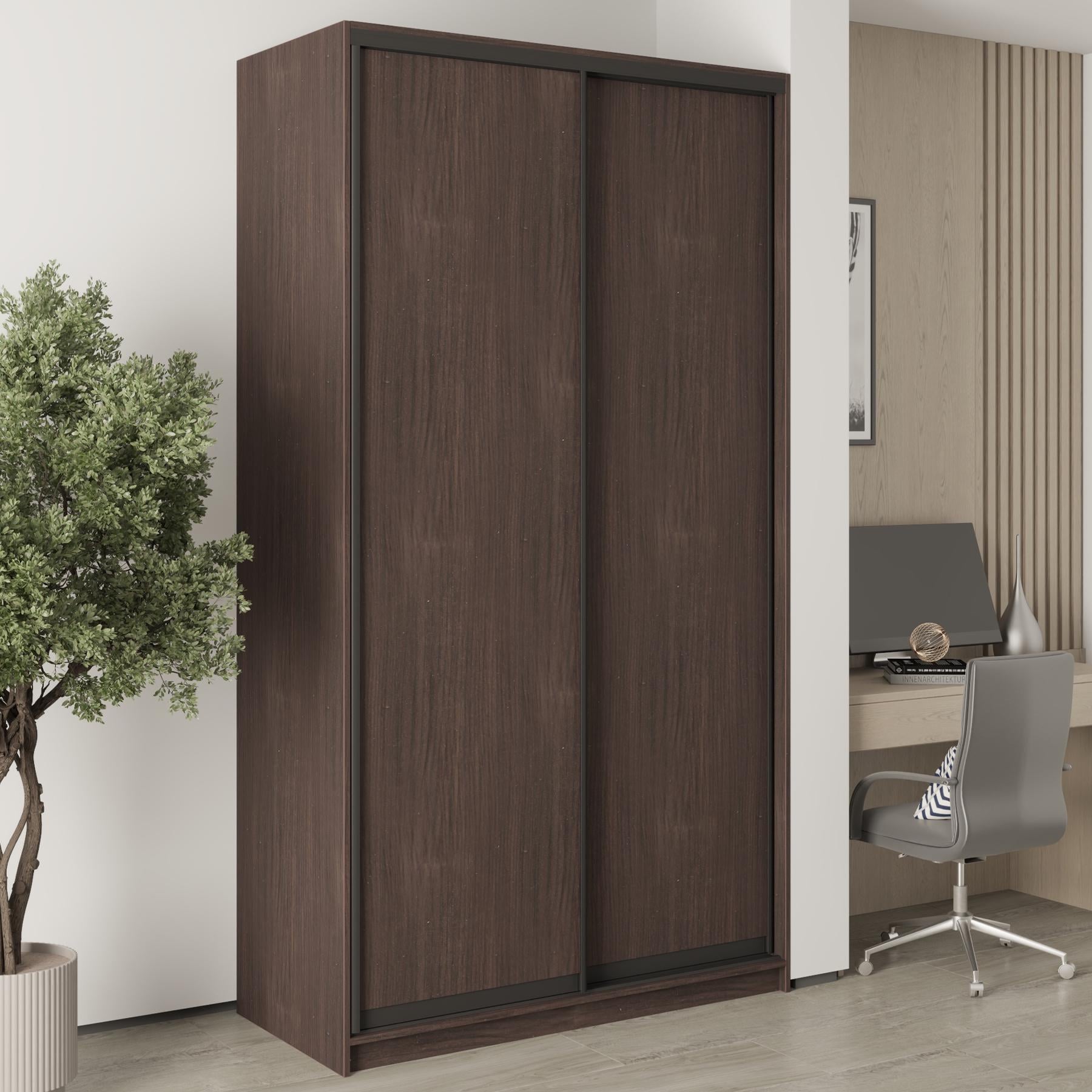 Шкаф-купе двухдверный MebelStar Стандарт BG 2 ДСП 130x45x240 см Дуб ристрето (MBS-9997)