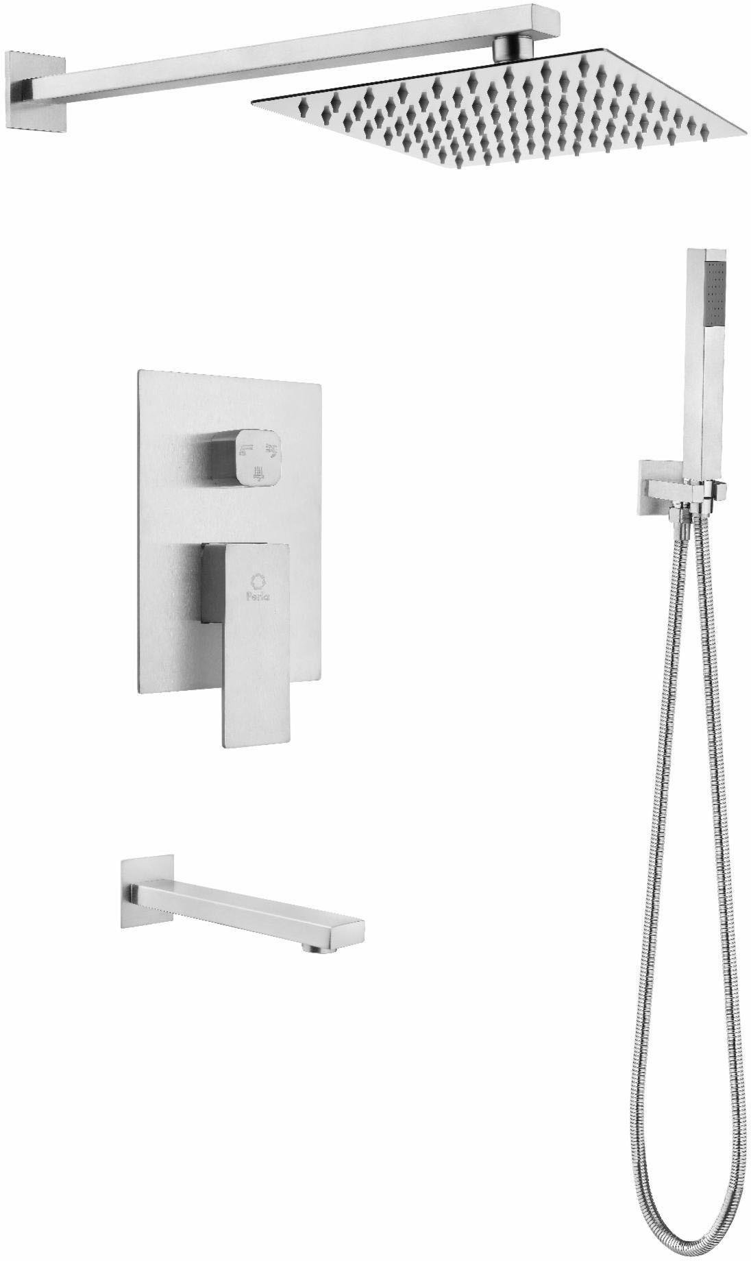 Душова система Perla SMART прихованого монтажу квадратна Сатин (PSS7704)