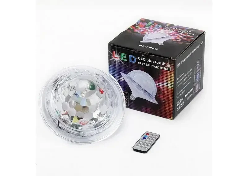 Дисколампу в патрон LED UFO Bluetooth Crystal Magic Ball E27 (176)