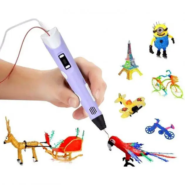 3D-ручка с LCD дисплеем 3D-PEN-3 2 режима подачи пластика Фиолетовый (14366021) - фото 4