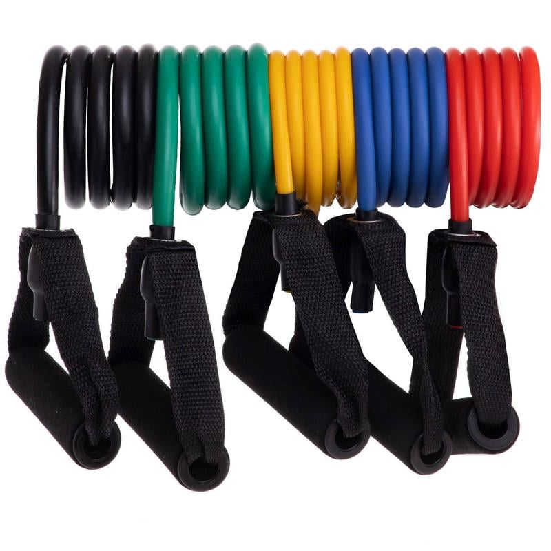 Эспандер Zelart ET-500 Resistance Band многофункциональный 5 жгутов с различной жесткостью (ET-500)