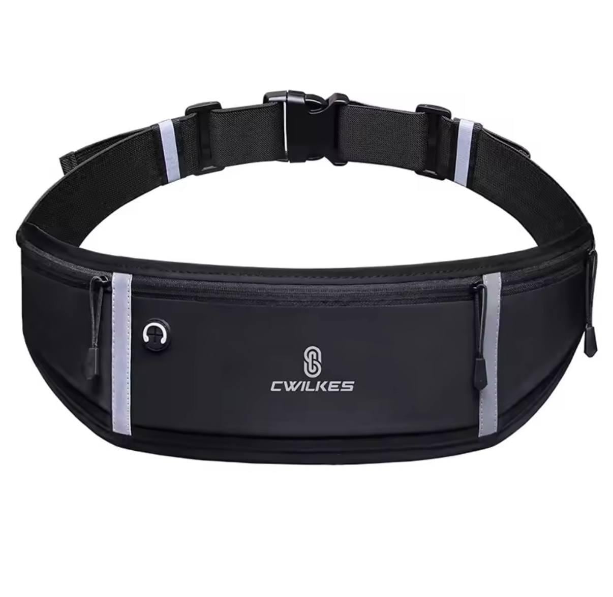 Сумка на пояс для бігу CWILKES 20х10 см Чорний (Е051558) Сумка на пояс для бігу CWILKES 20х10 см Чорний (Е051558)