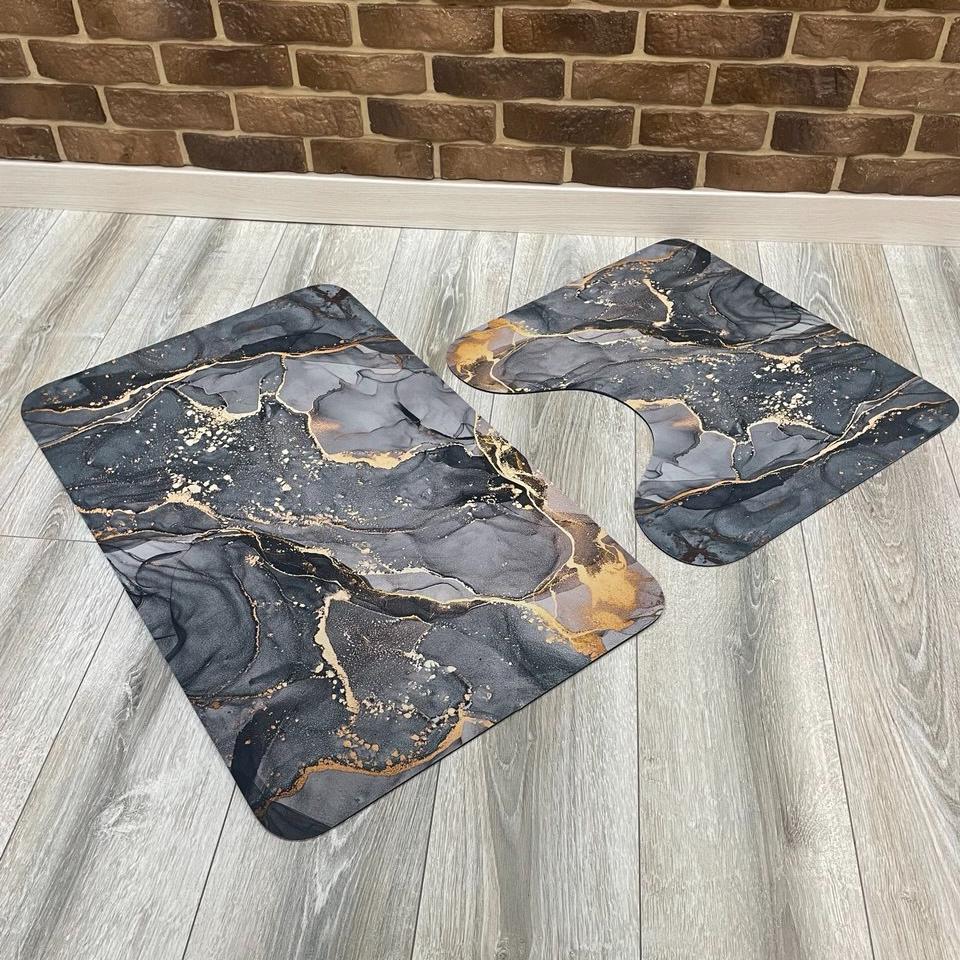 Набор ковриков для ванной/туалета MARMUR 2в1 диатомитовый 80х50/55х50 см Серый (NKD003Gray) - фото 9 Набор ковриков для ванной/туалета MARMUR 2в1 диатомитовый 80х50/55х50 см Серый (NKD003Gray) - фото 9