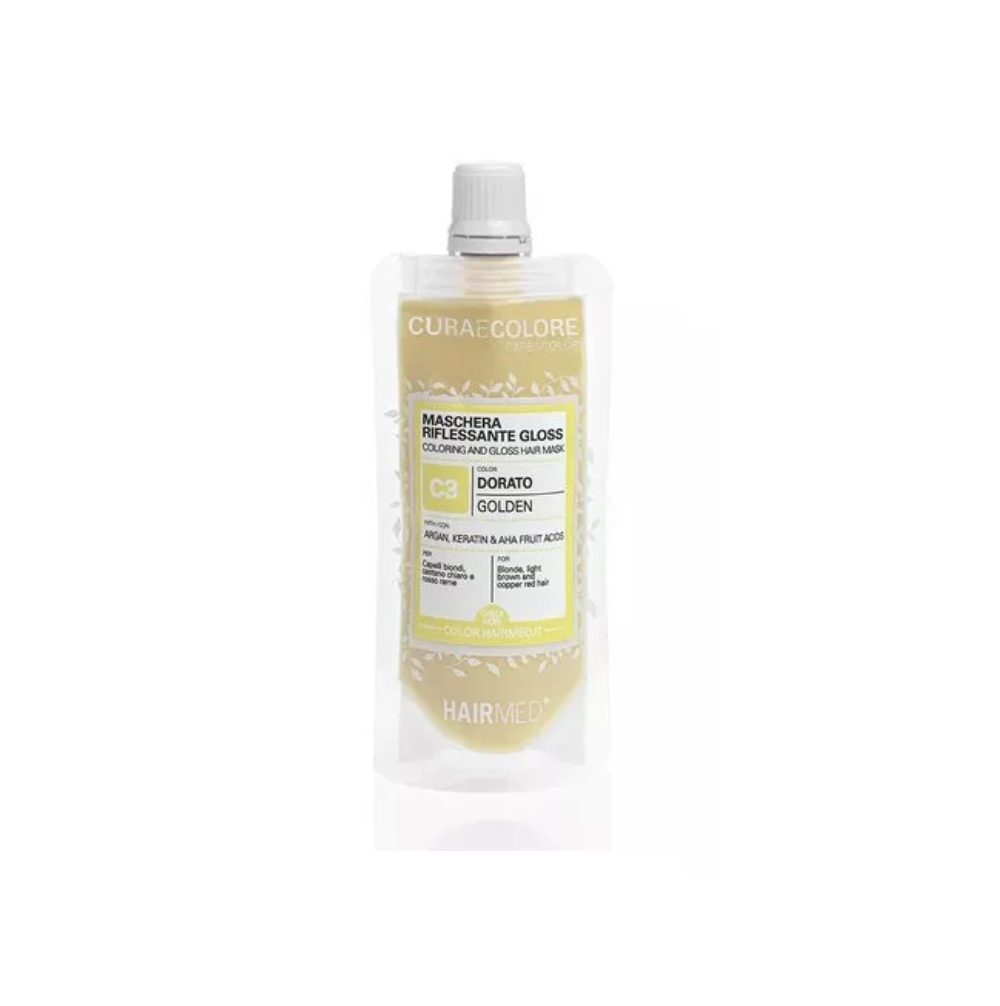 Тонувальна маска HAIRMED Coloring And Gloss Hair Mask Gold 40 мл Тонувальна маска HAIRMED Coloring And Gloss Hair Mask Gold 40 мл