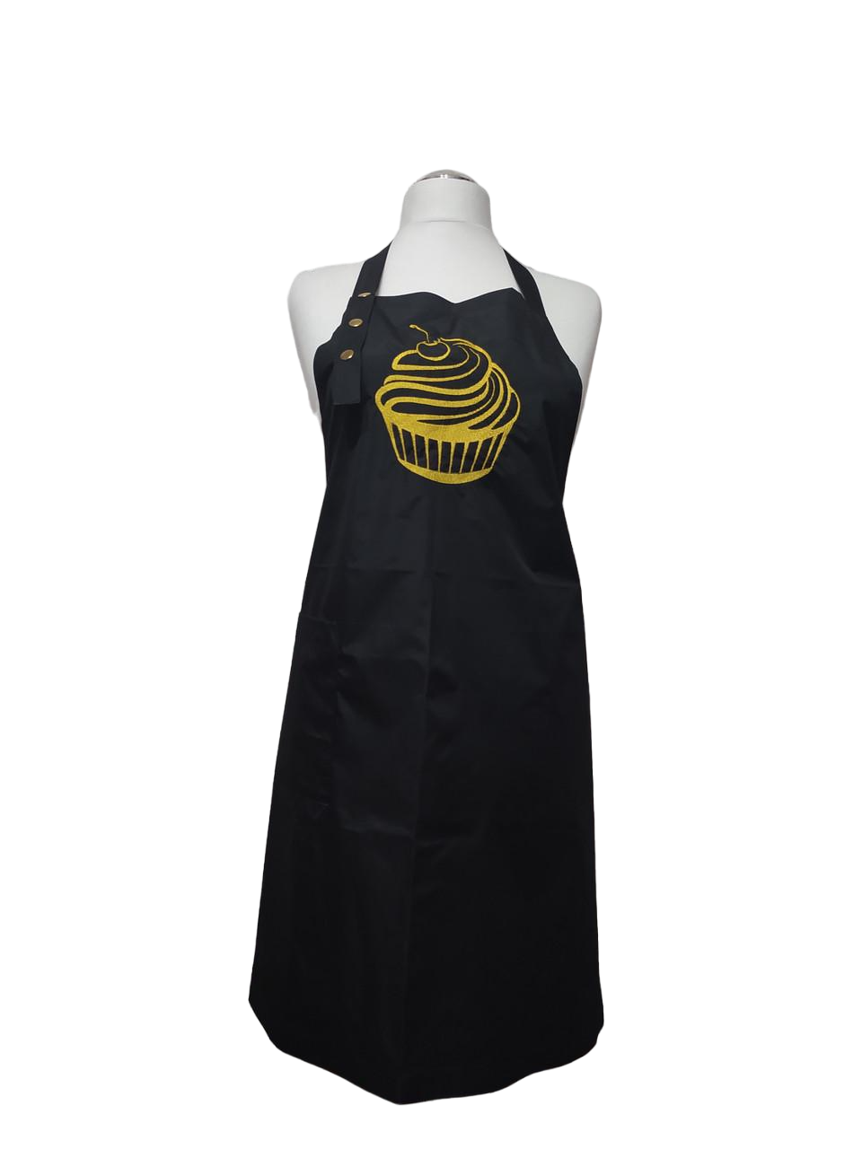 Фартук кондитера с вышивкой Кекса Черный (00136) Фартук кондитера с вышивкой Кекса Черный (00136)