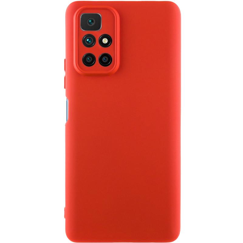 Противоударный чехол TPU GETMAN Liquid Silk Full Camera для Xiaomi Redmi 10 Красный / Red