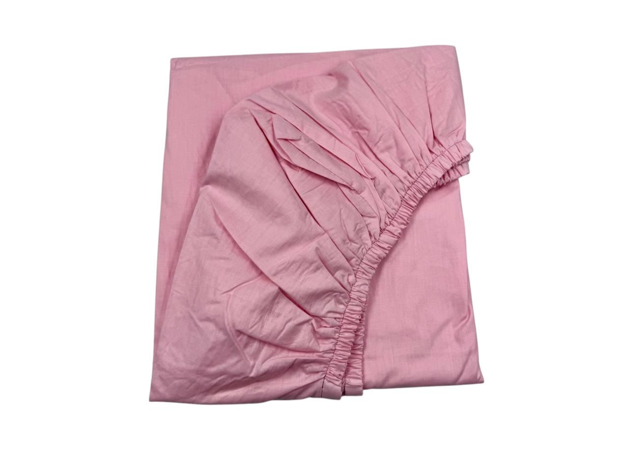 Простынь на резинке Однотон бязь 180х200 см Светло-Розовый (G-1804SPL/WP/x180)