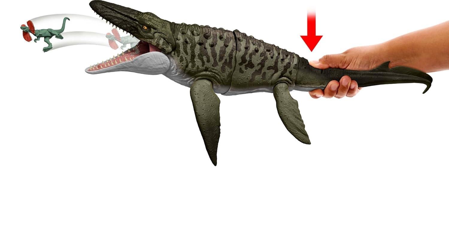 Дитяча ігрова фігурка Jurassic World Rebirth Bite N Blast Mosasaurus Action Figure Динозавр (31041210) - фото 3 Дитяча ігрова фігурка Jurassic World Rebirth Bite N Blast Mosasaurus Action Figure Динозавр (31041210) - фото 3