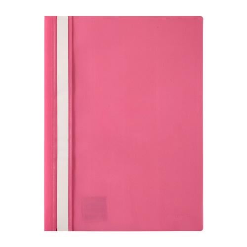 Папка-скоросшиватель Axent А4 с прозрачным верхом без перфорации Розовый (1317-23-A)