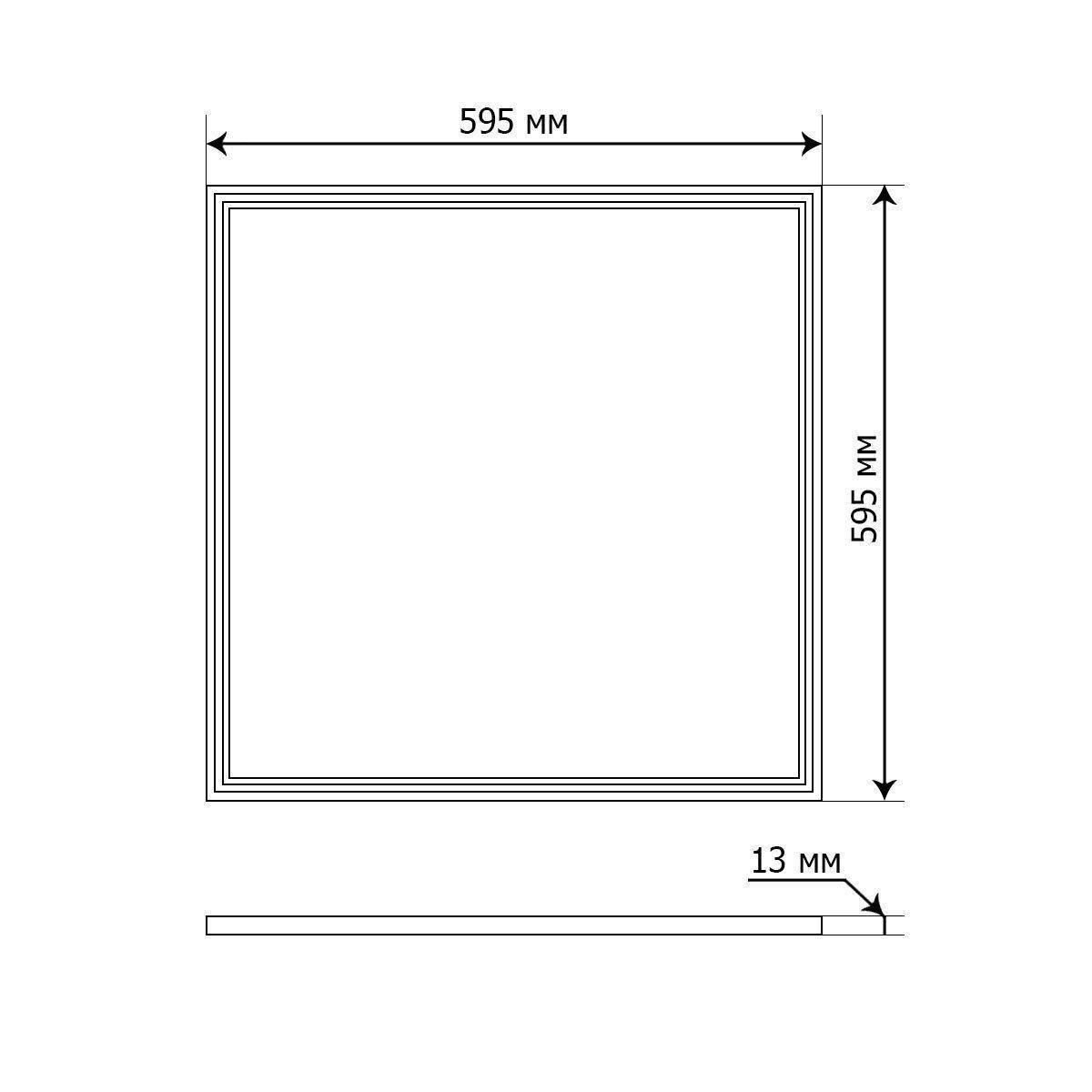 Панель світлодідна Biom JL-48-PL-CW 48 Вт 6500К 600x600 мм - фото 4