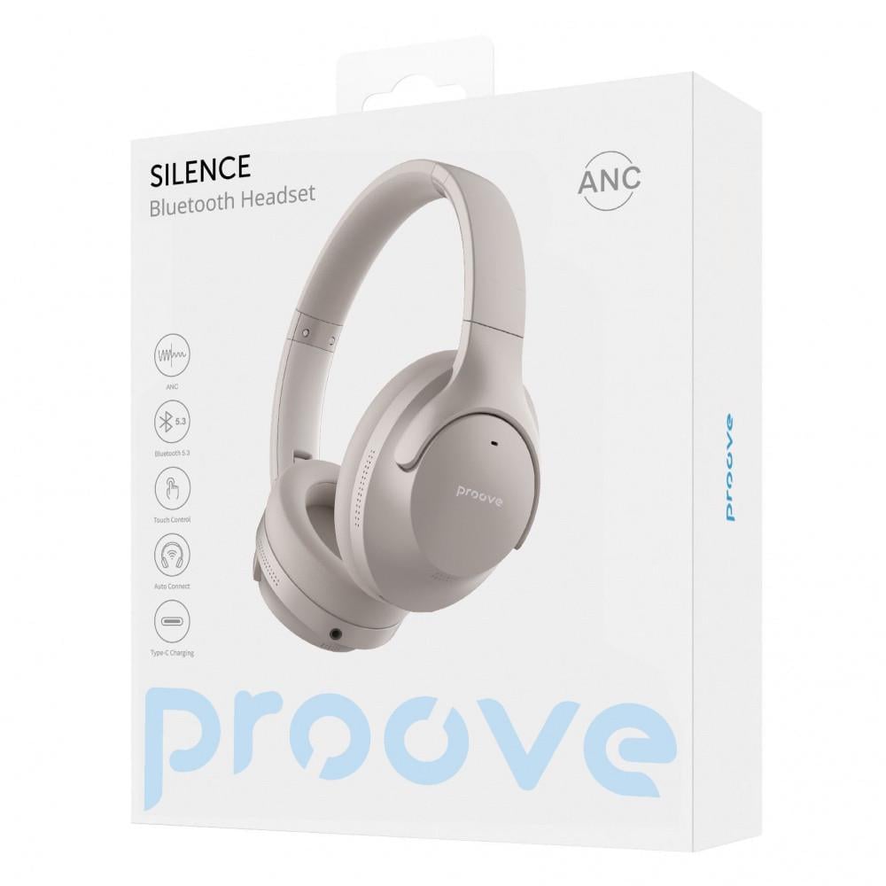 Наушники беспроводные Proove Silence with ANC Gray - фото 4