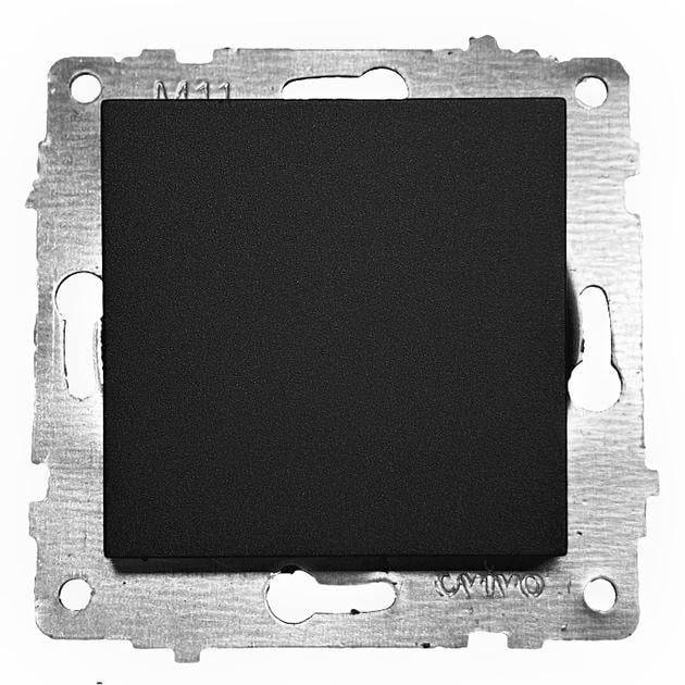 Выключатель одноклавишный Ovivo Grano Черный (27550226)