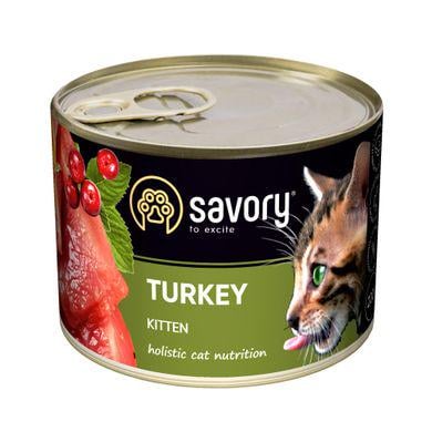 Влажный корм для котят Savory 200 г Индейка