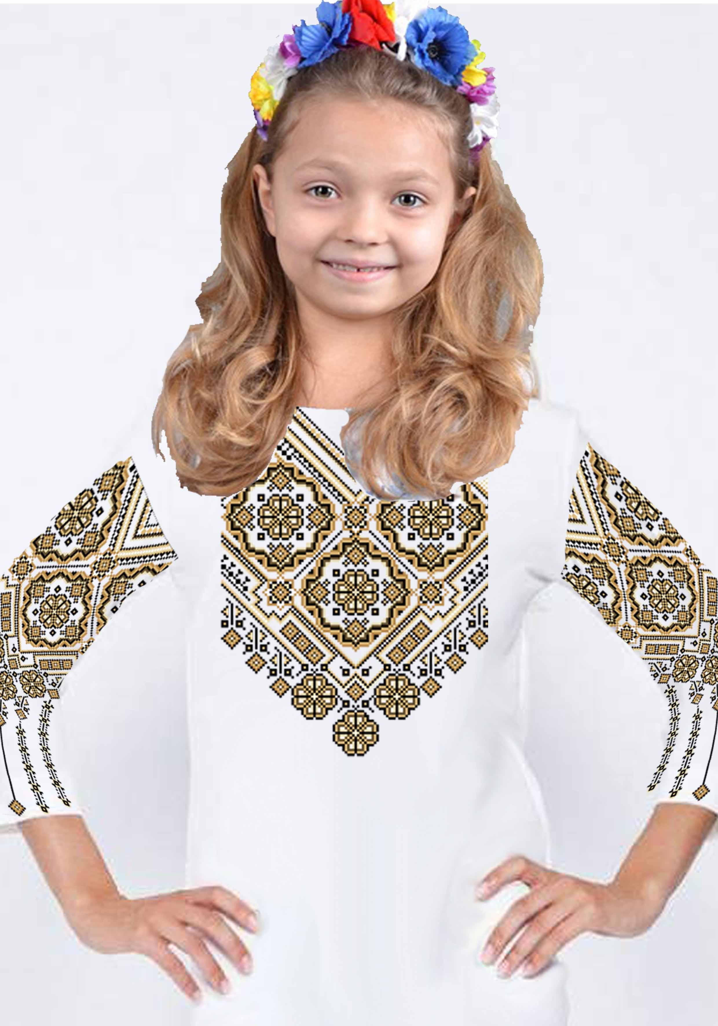 Заготовка для вышивки нитками/бисером для девочки домотканое полотно (СДД-63)