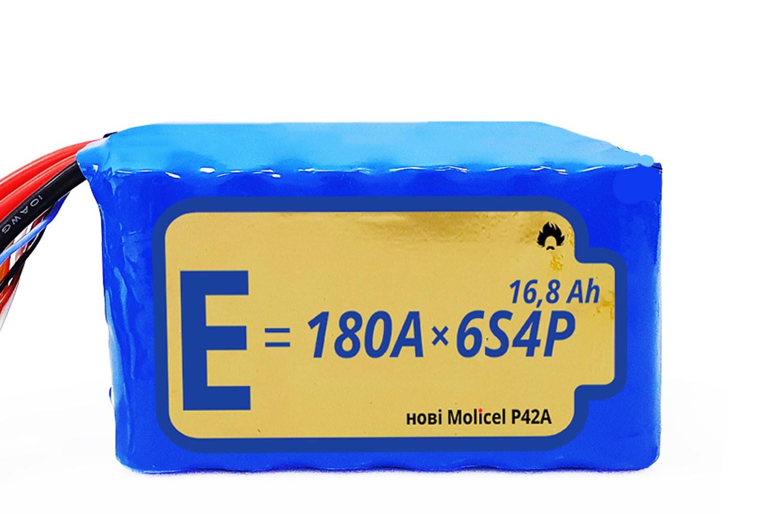 Батарея Energy Life Li-Ion 6S4P 21700-P42A 10AWG без конектора (001)